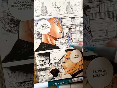 Coloring my Jujutsu Kaisen manga 🔥Sukuna and Gojo #art #shorts #manga #jujutsukaisen