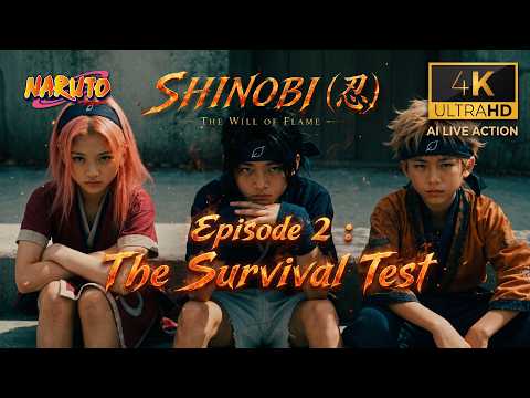 NARUTO  – EPISODE 2 (THE SURVIVAL TEST) AI 4K LIVE ACTION
